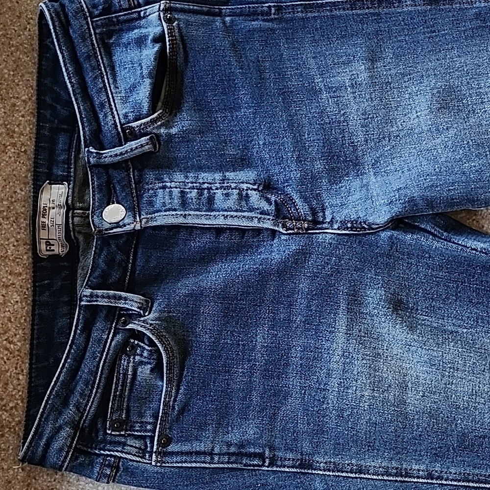 Free People Payton Hi Rise Skinny Light Denim Jeans Size 26 - Picture 3 of 13